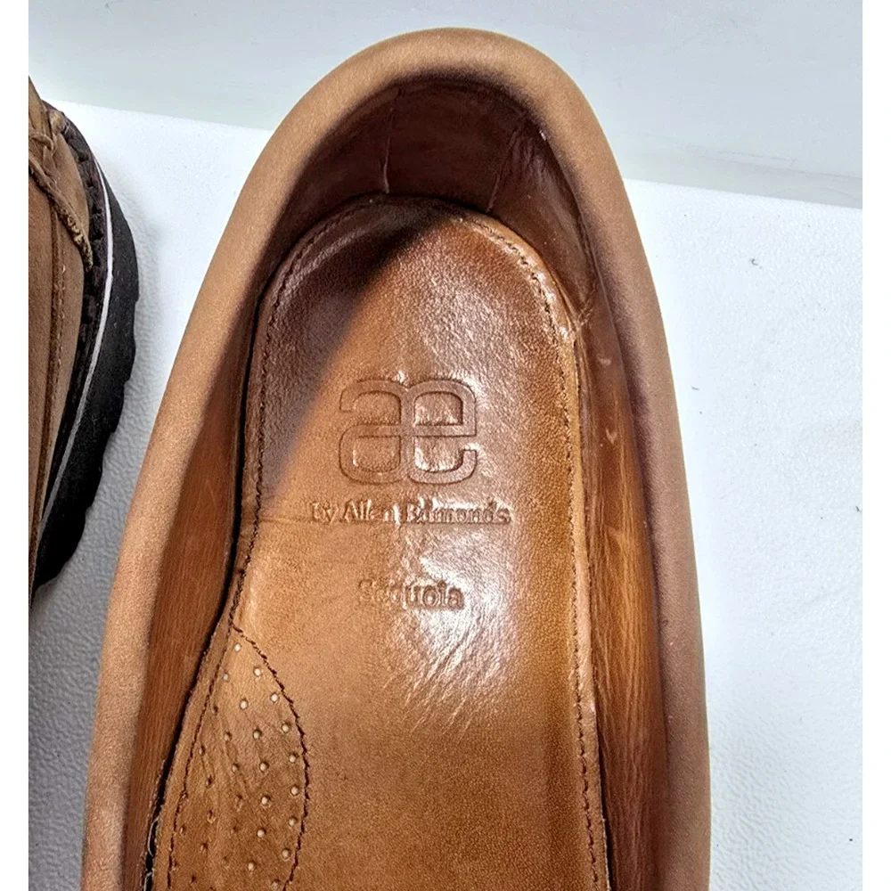 Allen Edmonds Sequoia Loafers Mens Size 10 D Brown Nubuck Leather Shoes Moccasin